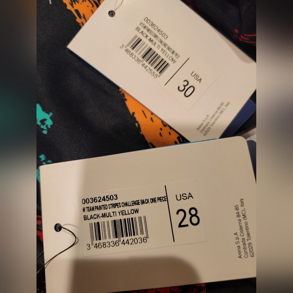 Arena team swimsuit/ Painted Stripes Challenge Back - Picture 4 of 4